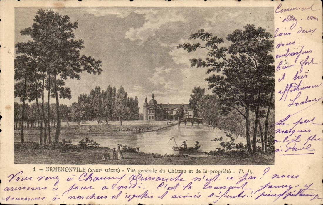 Ermenonville - XVII siecle - Vue Generale du Chateau et de la Propriete - CPA 