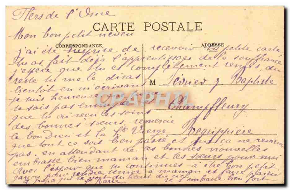 CPA Interieur de la chapelle du tombeau de la bienheureuse Soubirous — Verso