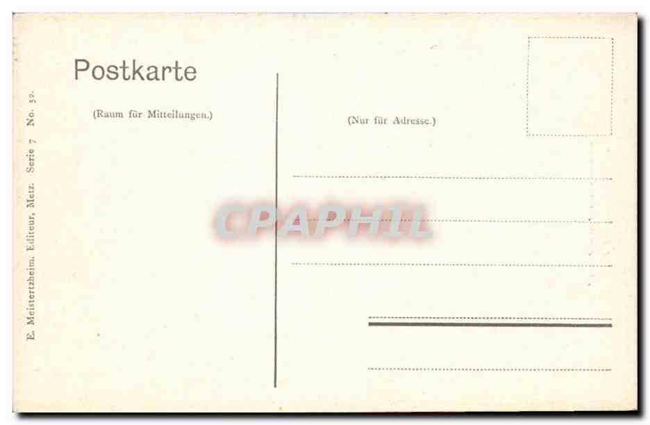 Metz CPA Prinz Friedrich Karl Thor Porte Prince Frederic Charles — Rückseite