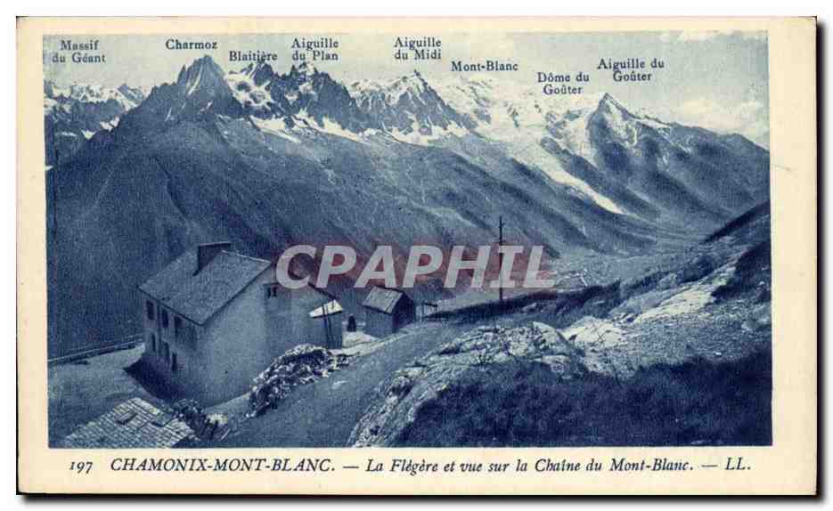 Chamonix Mont Blanc CPA La FLegere et vue sur la chaine du Mont Blanc