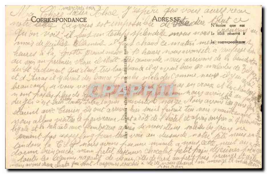 Lourdes CPA La benediction des malades — Verso