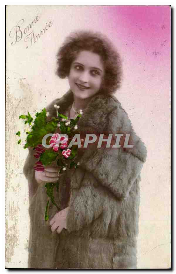 CPA Fantaisie Femme Bonne annee