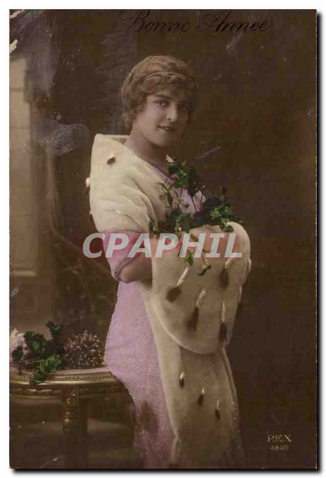 CPA Fantaisie Bonne annee Femme