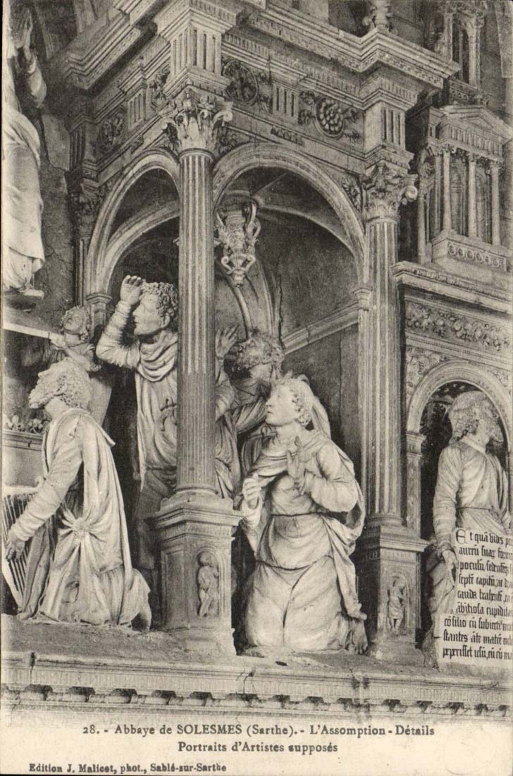 Solesmes CPA Abbaye L'assomption DEtails Portraits d'artisans supposes
