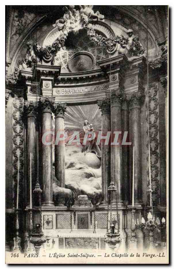 Paris CPA L'eglise Saint Sulpice La chapelle de la vierge