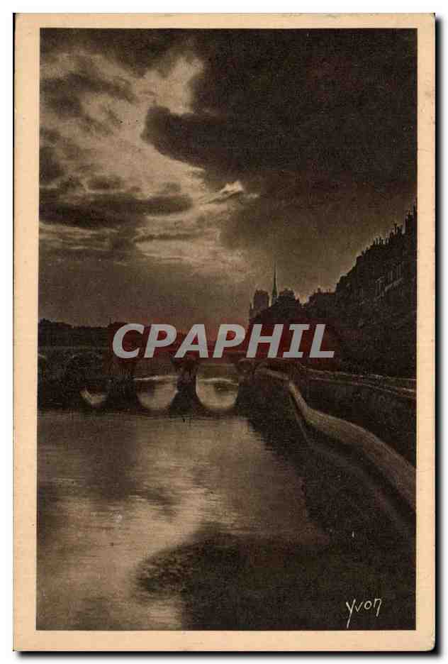 Paris CPA La Seine au quai de Bethune Pont de la Tournelle