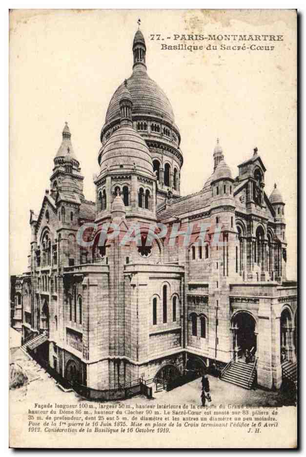 Paris-Montmartre — Basilique du Sacré-Cœur — J.H. éditeur