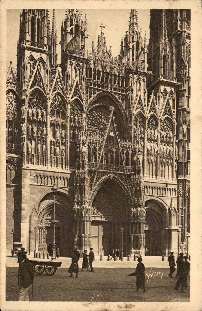 Rouen CPA Facade de la cathedrale