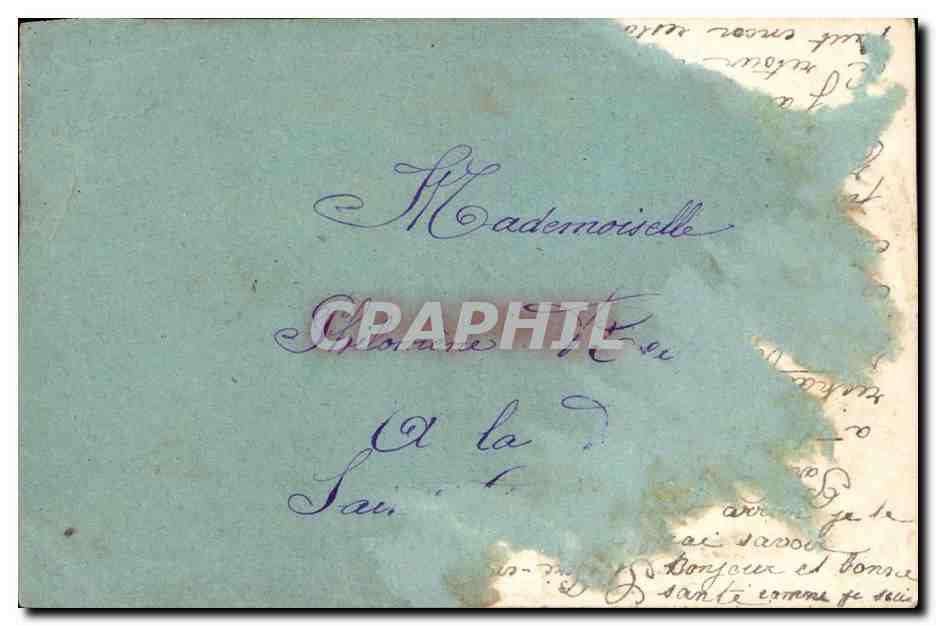 Mariage des Noms — Carte de vœux avec portraits de six hommes — REX 4175 — Rückseite