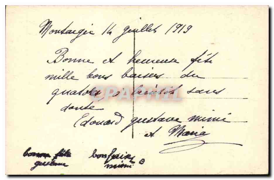 CPA Fantaisie Joyeuse FEte (fleurs) — Rückseite