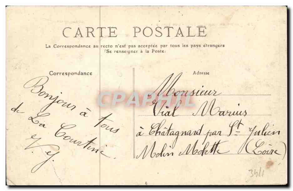 Creuse CPA Camp de la Courtine — Rückseite