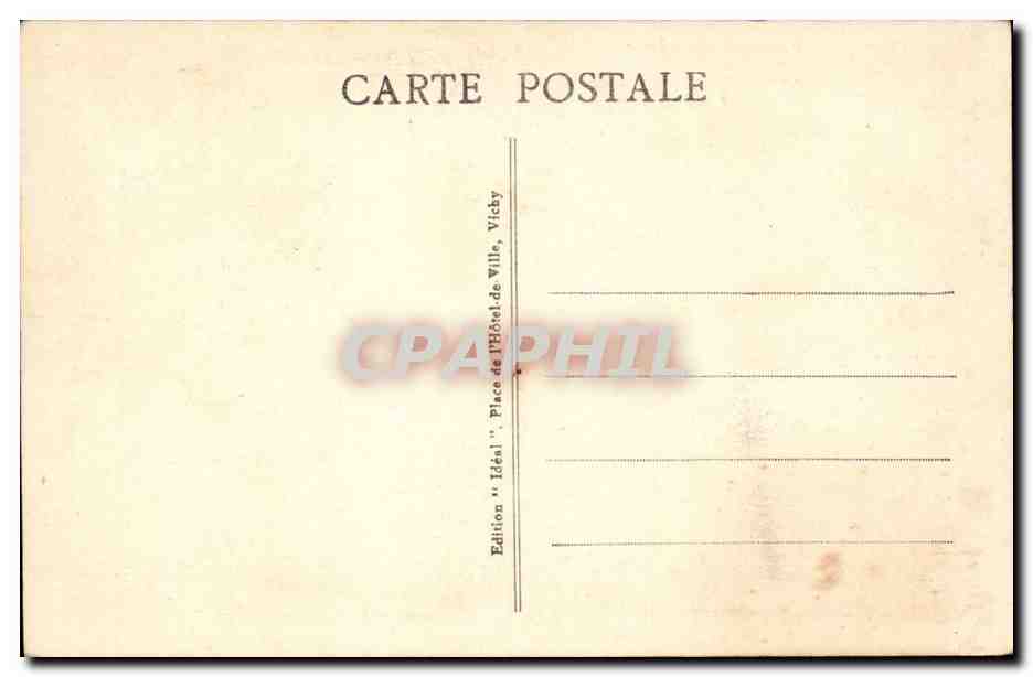 environs de Vichy CPA Cusset Cascade de l'ardoisiere — Rückseite