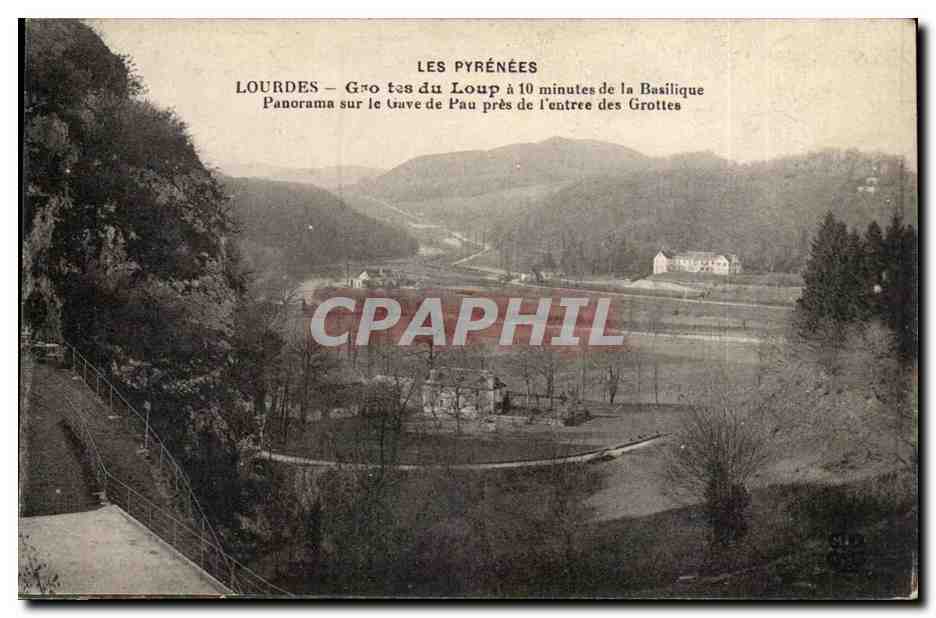 Lourdes - Grottes du Loup a 10 minutes de la Basilique Panorama sur le Gave de Pau - CPA 