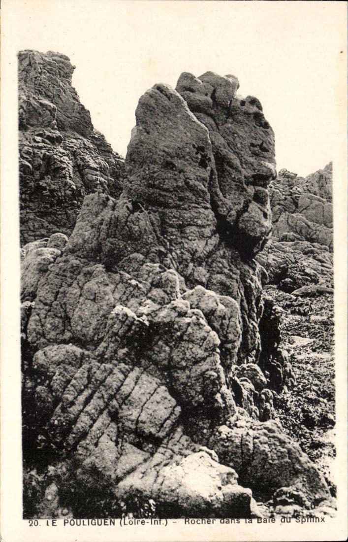 Pouliguen - Rocher dans la baie du Sphinx - CPA 