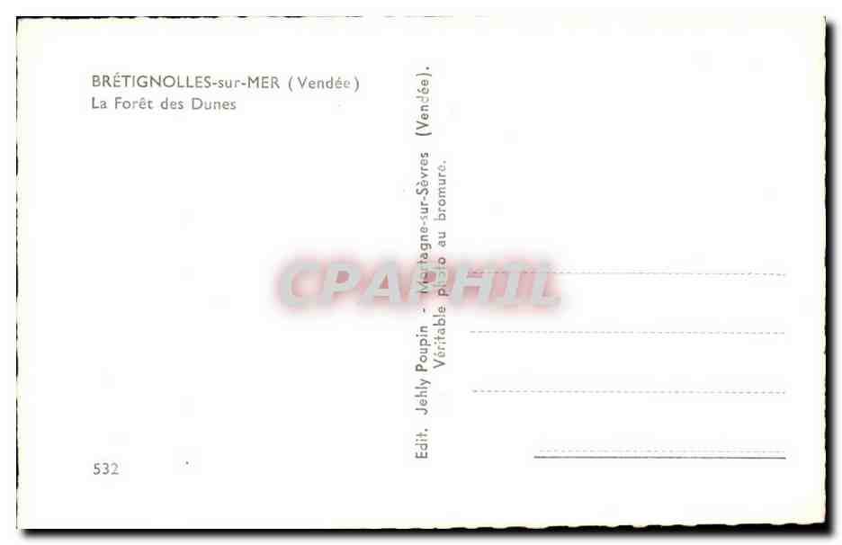 Bretignolles sur Mer - La Foret des Dunes - CPA  — Back