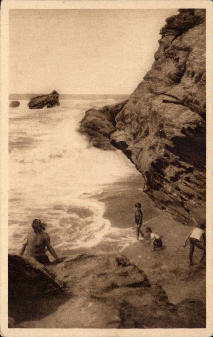 Sion sur l'ocean CPA Petite plage intime entre les rochers