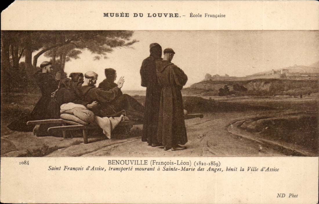 CPA Musee du Louvre Benouville Saint Francois d'Assise mourant a Sainte MArie des Anges benit la ville d'Assise