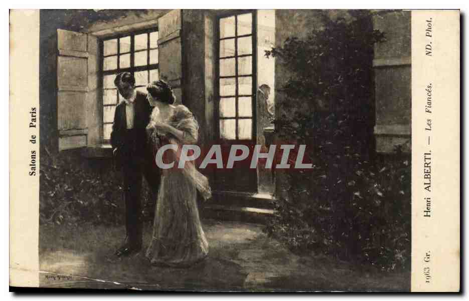 CPA Henri Alberti Les fiances SAlons de Paris
