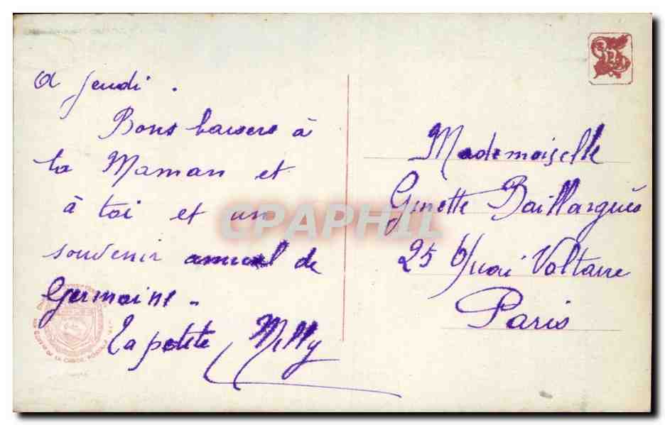 CPA D'apres l'illustration La recompense Dessin de J Simont — Verso
