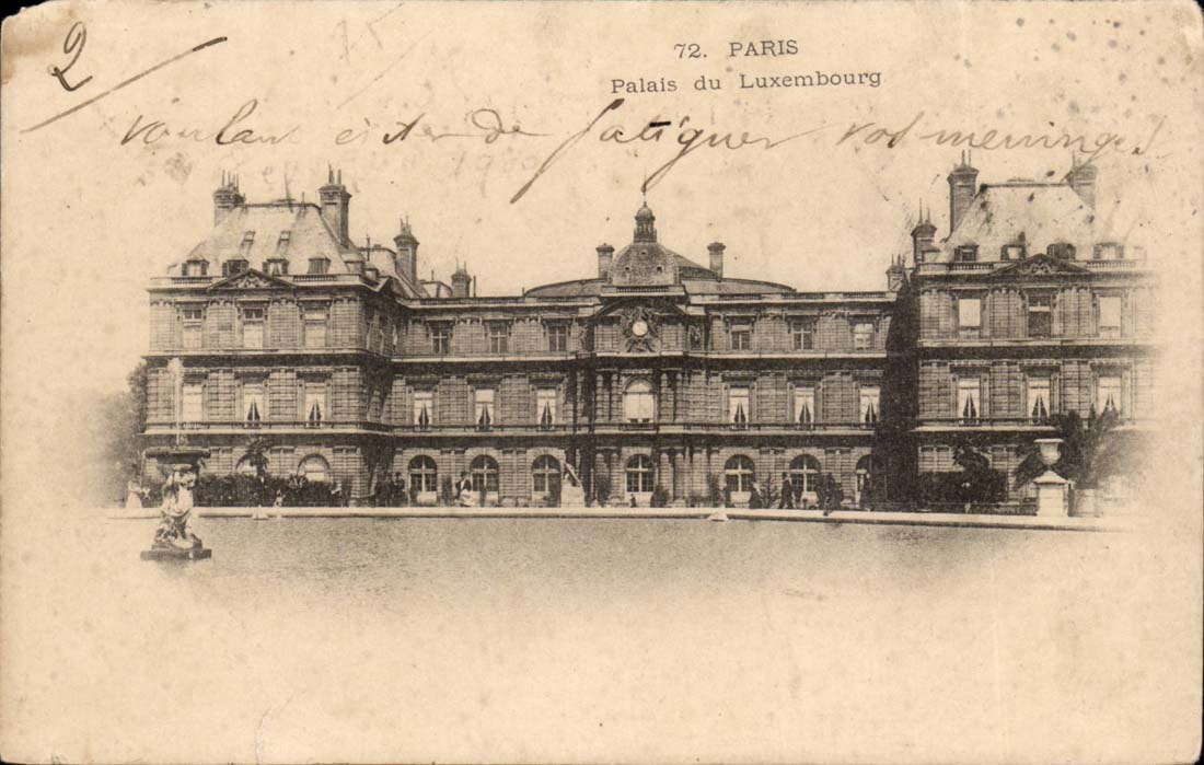 Paris - 6 - Le jardin du Luxembourg - Le palais - CPA 