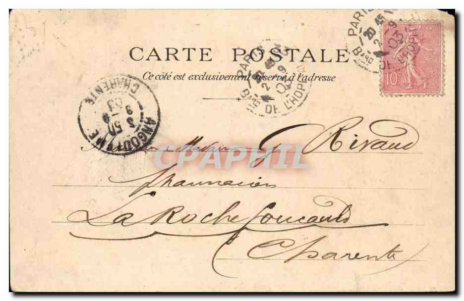 Paris - 6 - Le jardin du Luxembourg - Le palais - CPA  — Rückseite