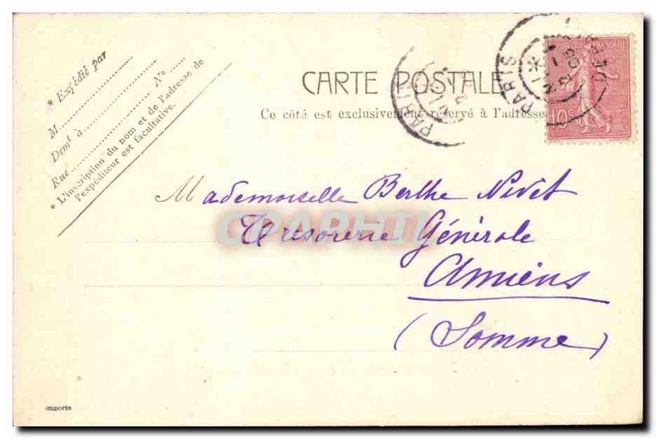 Paris - 6 - Pan et Ours - Luxembourg - CPA  — Rückseite