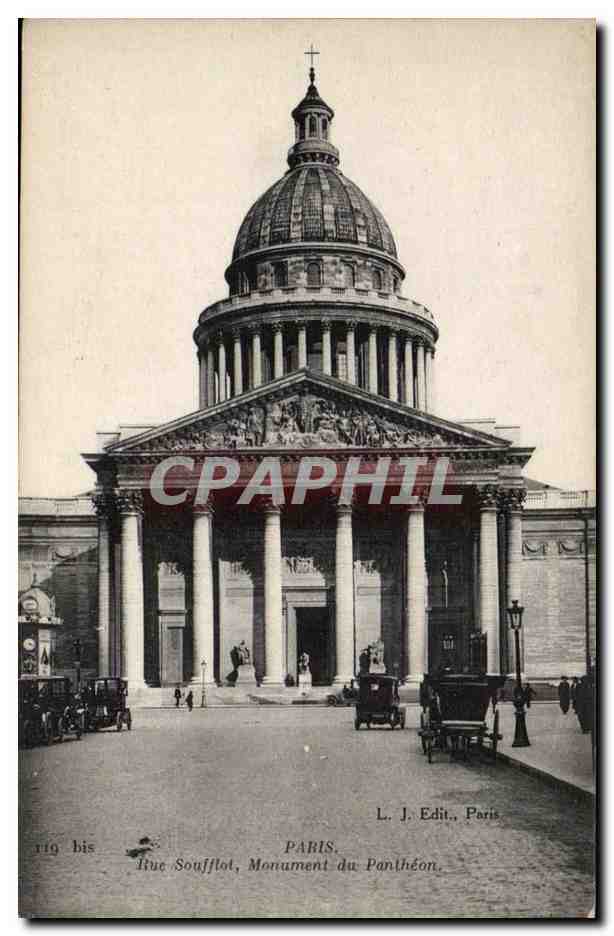Paris - 5 - Le Pantheon automobile Rue Soufflot - CPA 
