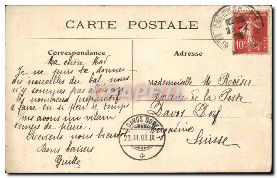 Paris - 3 - Viele Porte a clous du XVII siecle Maison ou mourut Marion dalorme 7 Rue de Thorigny - CPA  — Verso