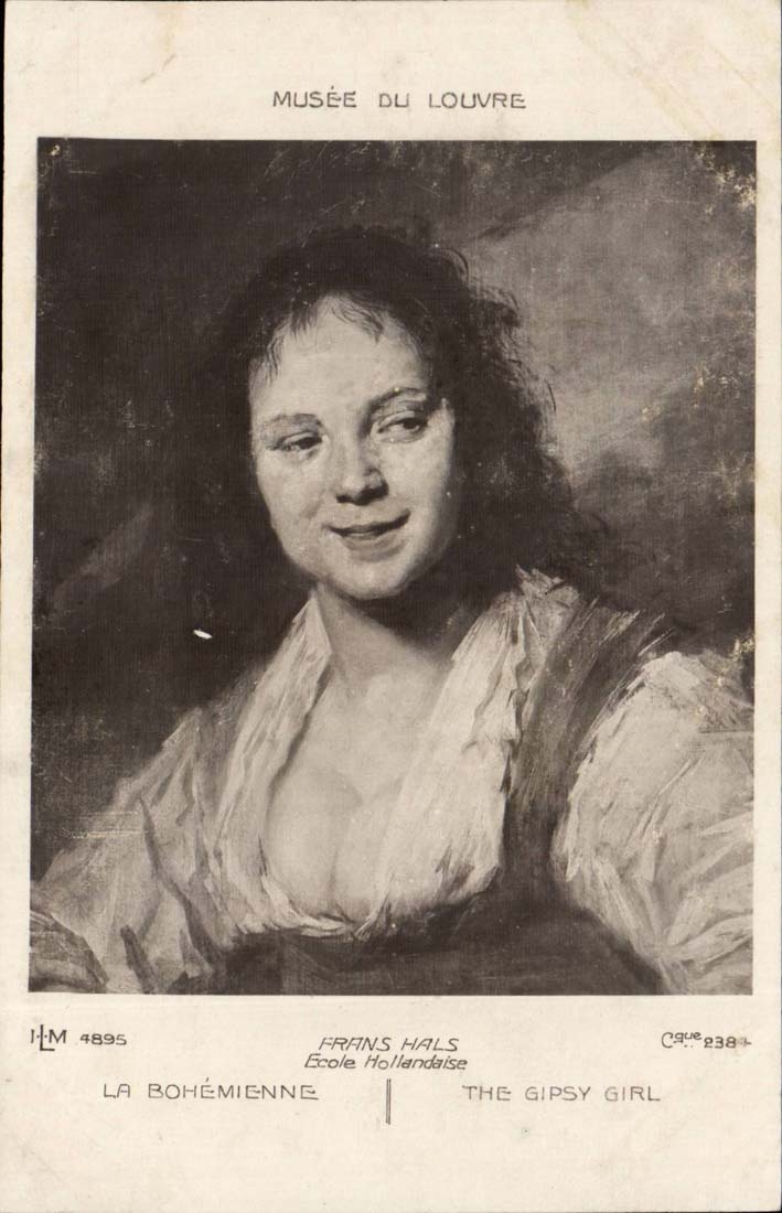 Paris - 1 - Musee du Louvre Frans hals Ecole Hollandaise La Bohemienne The Gipsy Girl - CPA 