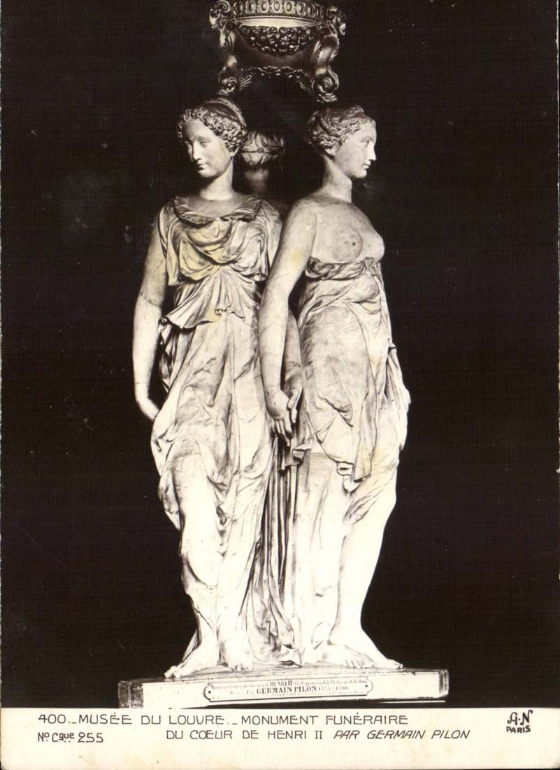 Paris - 1 - Musee du Louvre - Monument Funeraire du Coeur de Henri II par Germain Pilon - CPA 