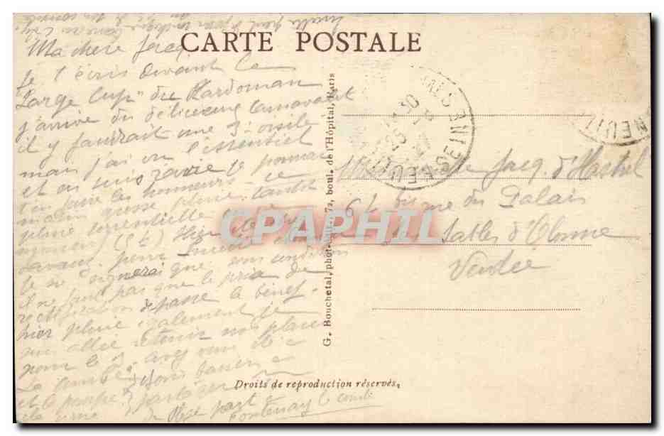 Paris - 3 - Musee Carnavalet - Petit Boudoir et Lit de Repos de la Marquise de Serigue - CPA  — Verso