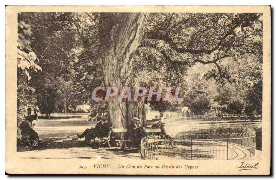 Vichy - Un Coin du Parc au bassin des Cygnes - CPA 