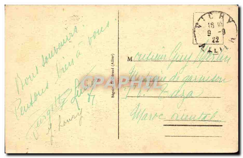 Vichy - Un Coin du Parc au bassin des Cygnes - CPA  — Verso
