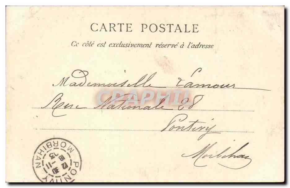CPA Bordeaux Palais Descas — Verso
