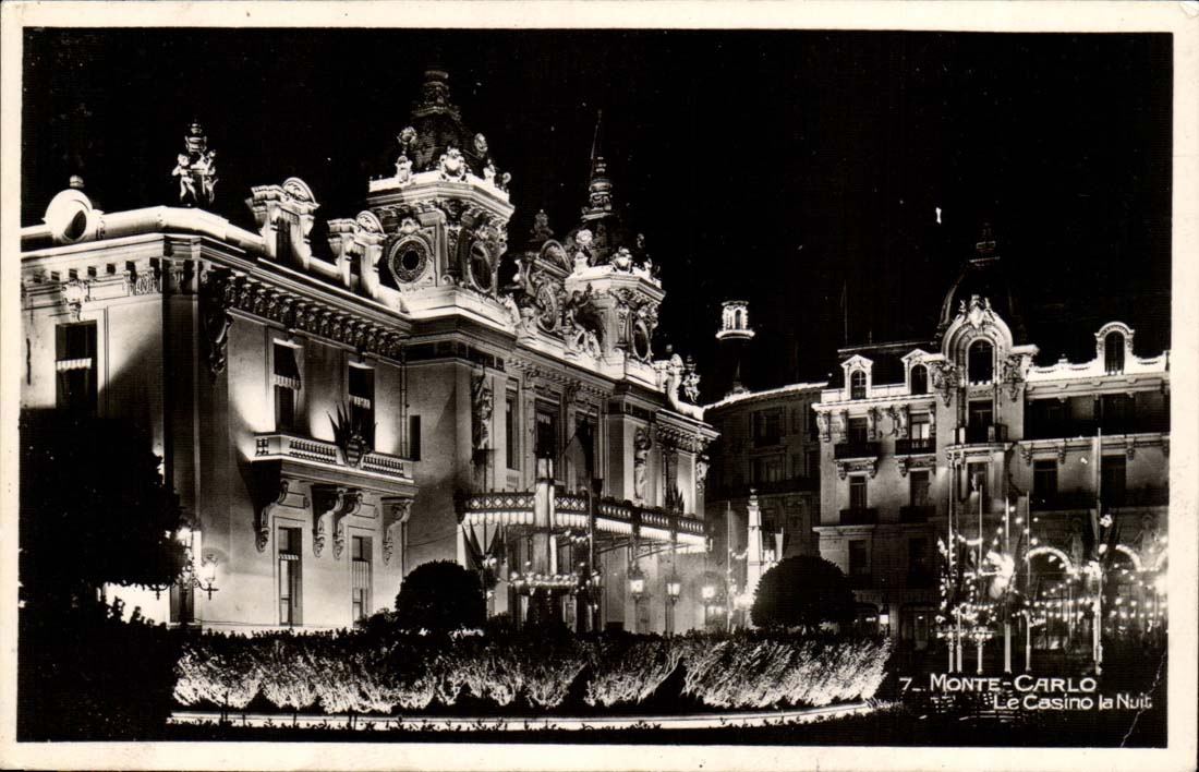 Monaco - Monte Carlo - Le Casino la nuit - CPA 
