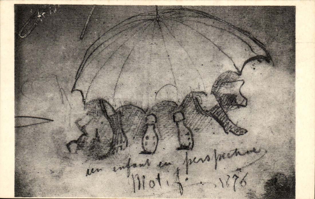 Un enfant en perspective — Motif de 1876 — Éditions Paul Duval, Barbizon