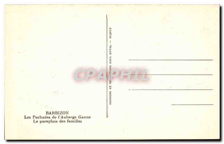 Un enfant en perspective — Motif de 1876 — Éditions Paul Duval, Barbizon — Verso