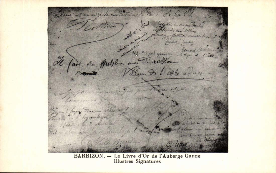 Barbizon — Le Livre d'Or de l'Auberge Ganne — Illustres Signatures
