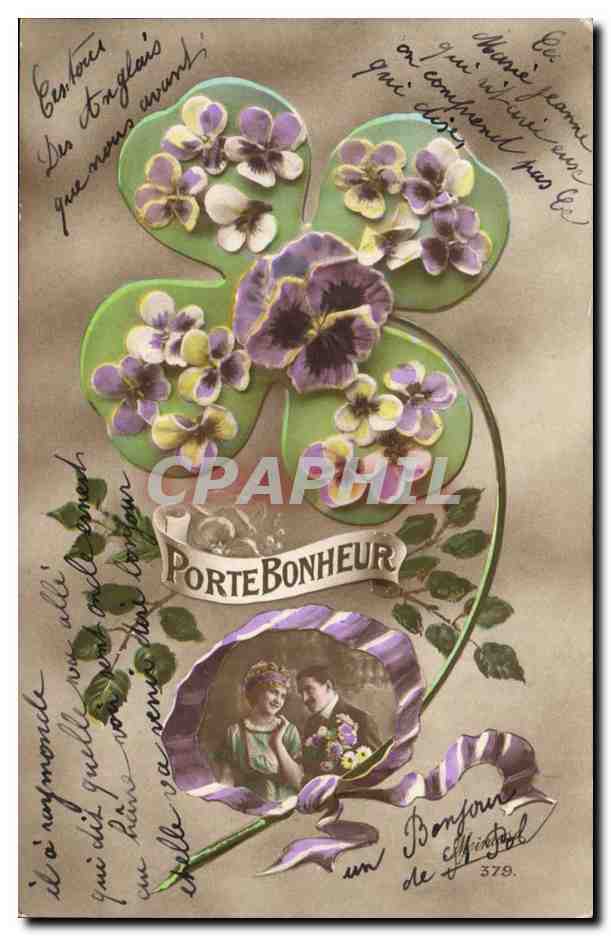 Fleur de trèfle à pansies — Porte Bonheur — Bonjour de Malade