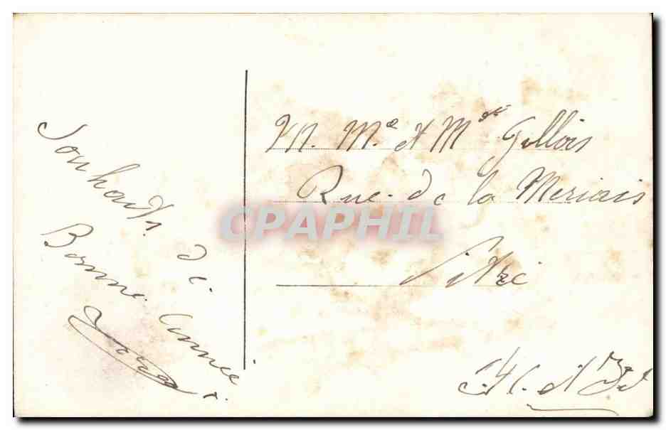CPA FAntaisie Bonne annee (homme) — Verso