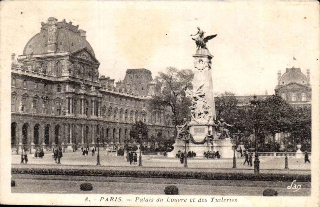 Paris CPA Palais du Louvre et des Tuileries