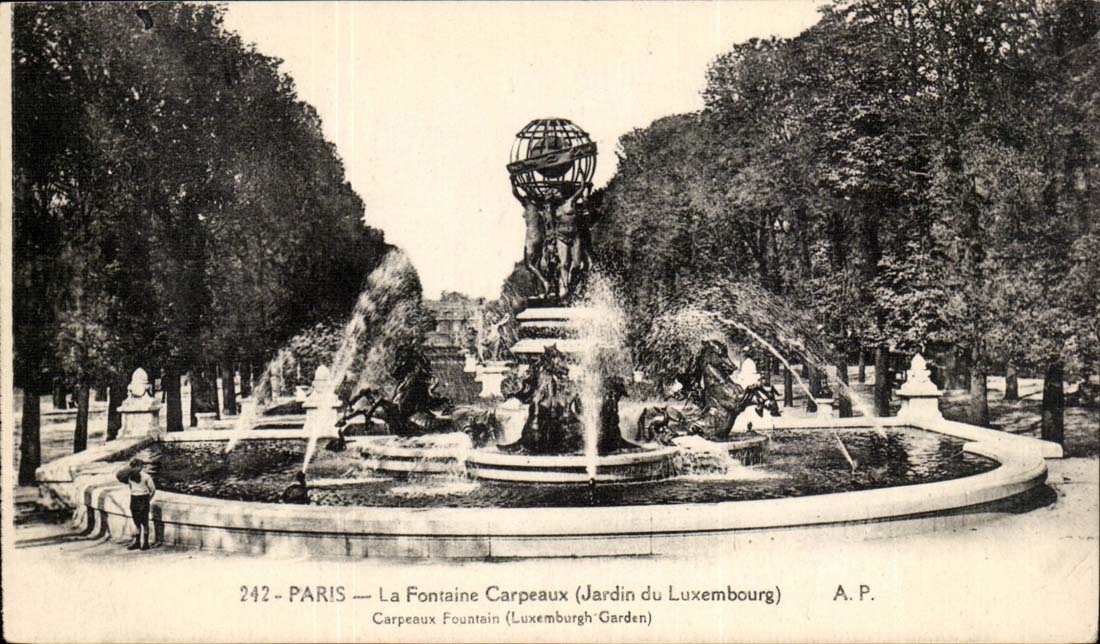Paris CPA La fontaine Carpeaux (jardin du Luxembourg)