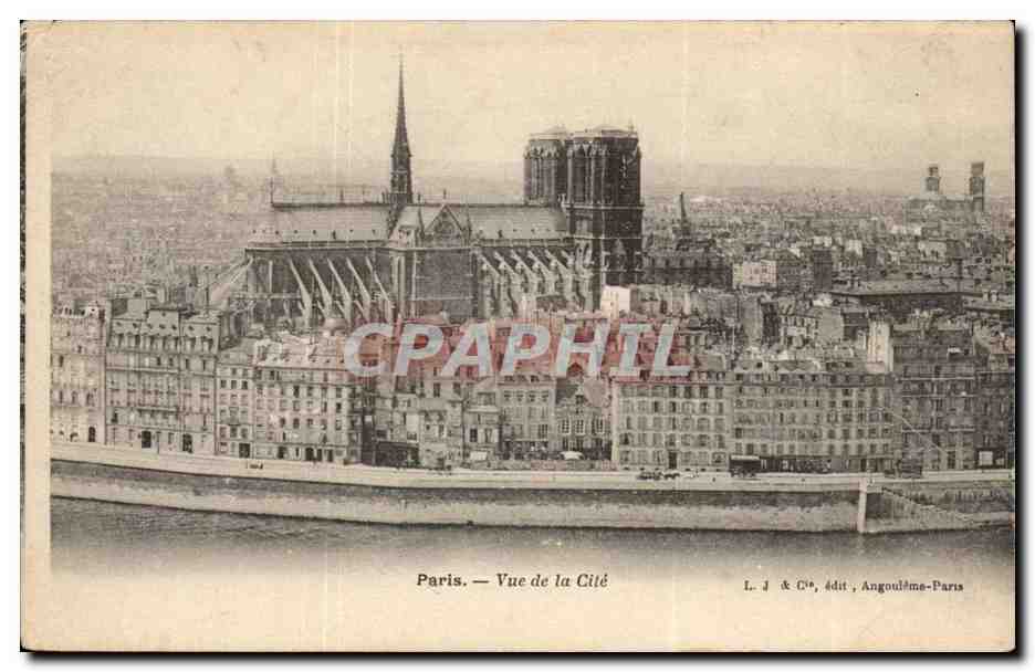 Paris CPA Vue de la cite 