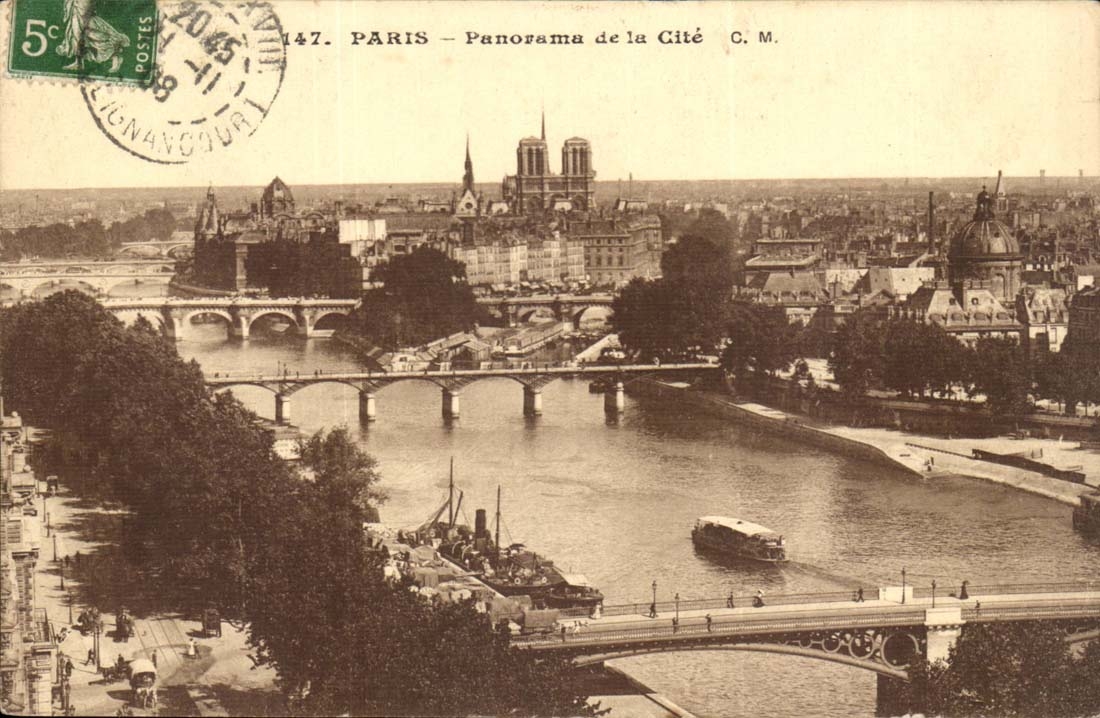 Paris CPA Panorama de la cite 