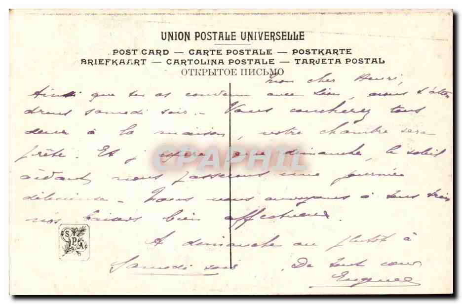 SAlon 1909 Montchenu la Virotte (Mlle Julie de) CPA Faiblesses  — Verso