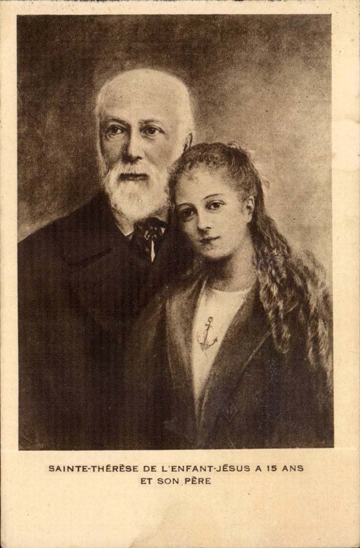 CPA Sainte Therese de l'enfant Jesus a 15 ans et son pere