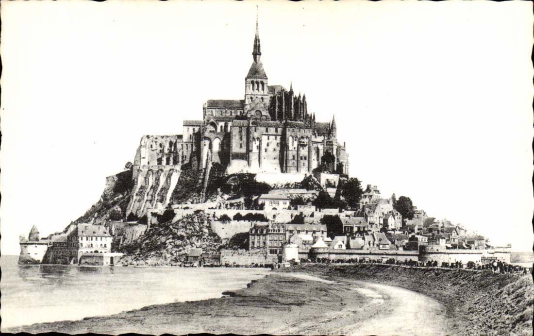 Mont Saint-Michel — Blick von der Digue — CPAPHIL, 44, rue Leretiller, Paris