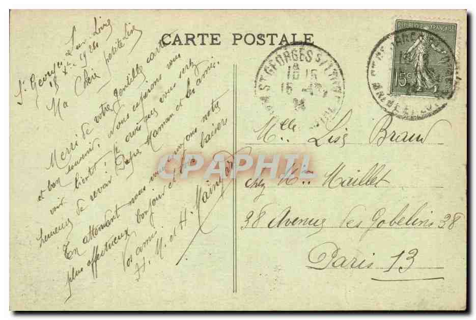 Saint Georges sur Loire CPA Chateau de Serrant — Rückseite