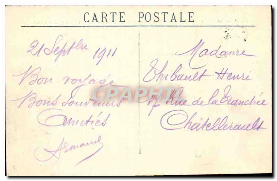 Angers — Vue sur la Maine et le Château, prise du Boulevard Henri-Arnaud — L. V. phot. — Rückseite