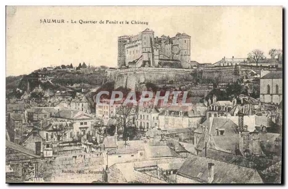 Saumur CPA Le quartier de Fenet et le chateau